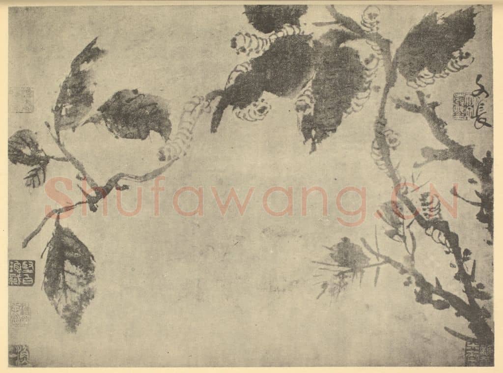 明 徐渭《画蠋》国画作品