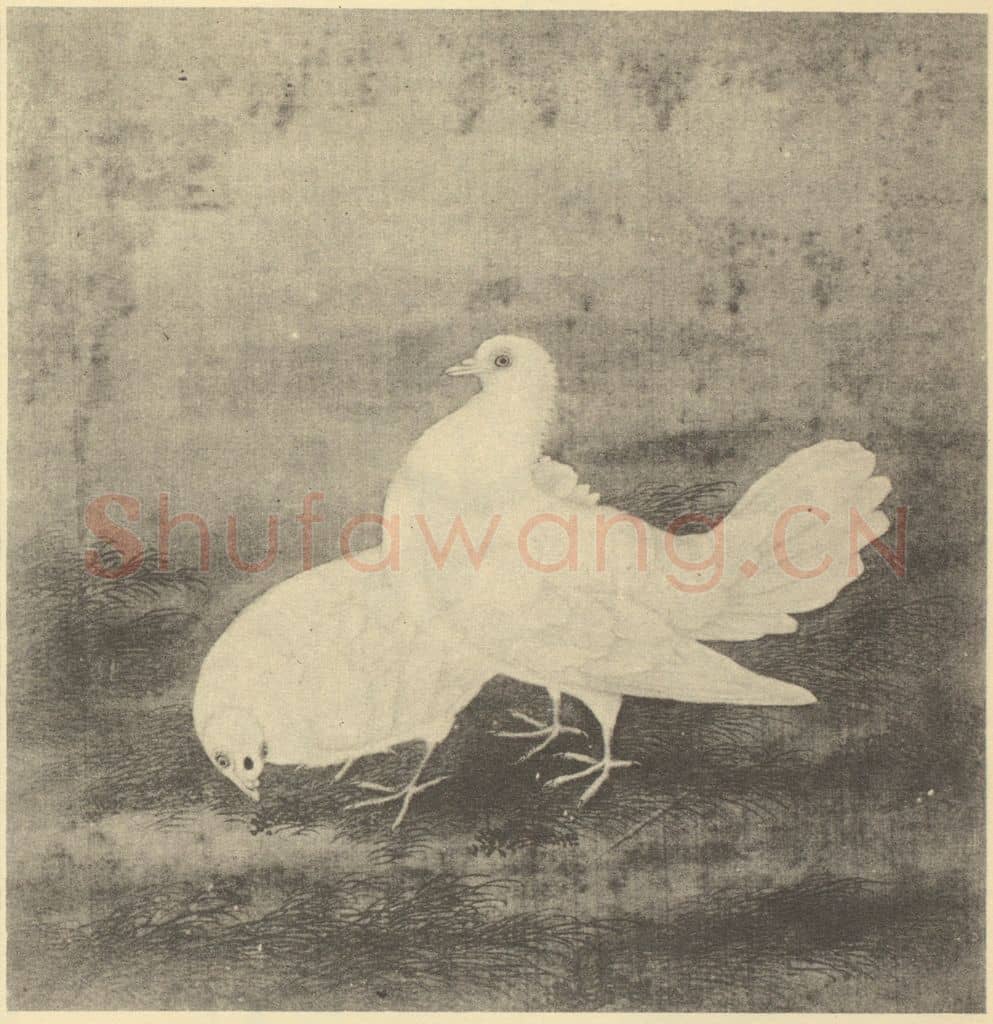 清 蒋廷锡《翎毛图(六)》国画作品