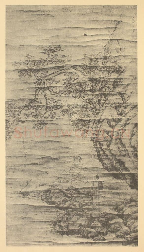 清 萧晨《山水轴(一)》国画作品
