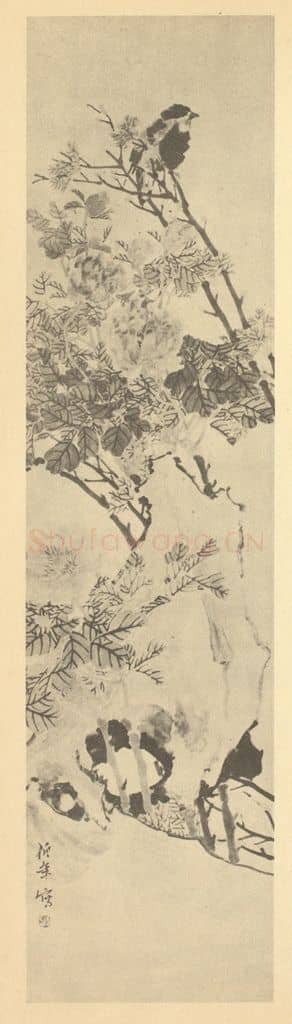 清 任颐《花鸟图》国画作品