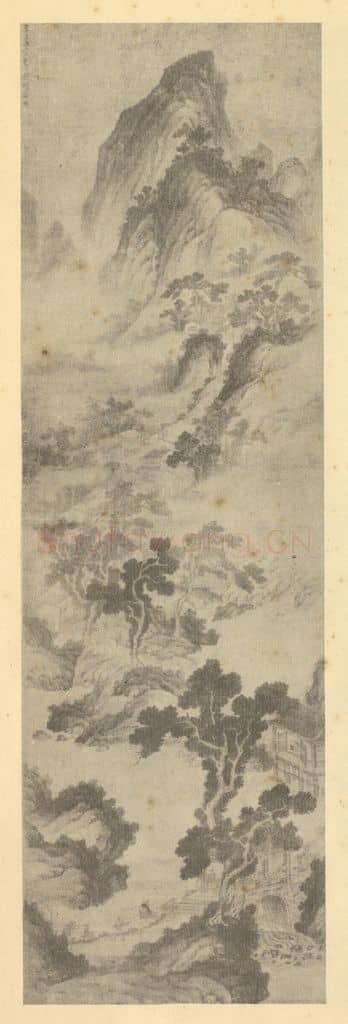 元 盛懋《山水轴(三)》国画作品