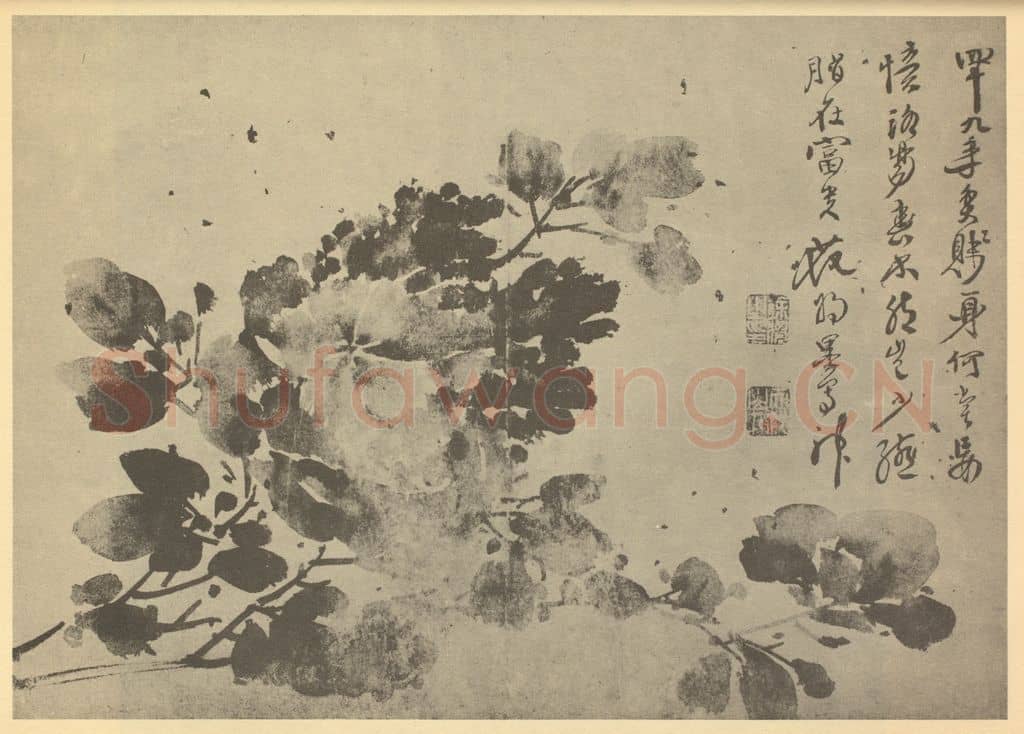 明 徐渭《牡丹》国画作品