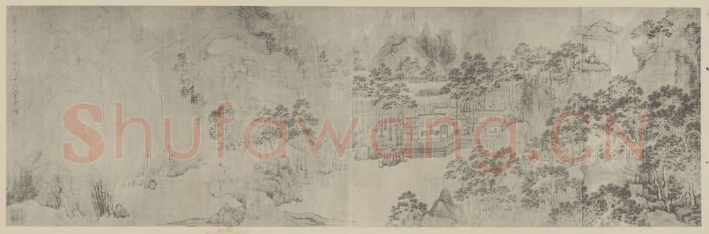 清 华岩《山水卷(二)》国画作品