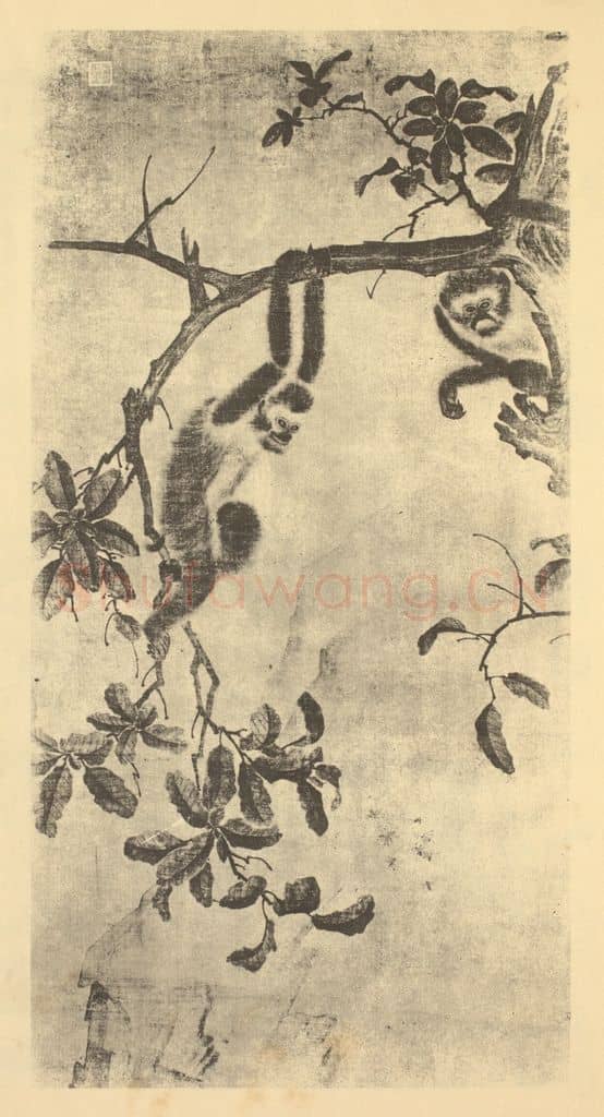 元 颜辉《封矦图》国画作品