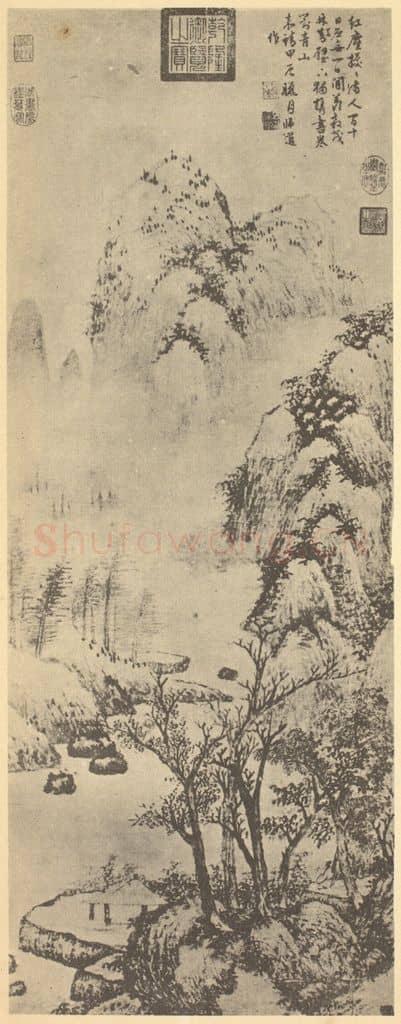 明 陆师道《山水轴》国画作品