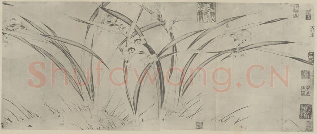 宋 赵孟坚《水仙图卷（一）》国画作品