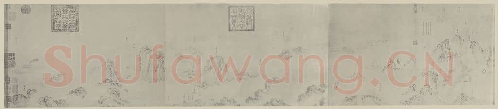 宋 李公麟《蜀江胜㮣图卷(五)》国画作品