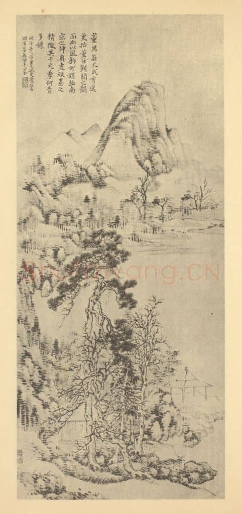 清 吴滔《山水轴(三)》国画作品