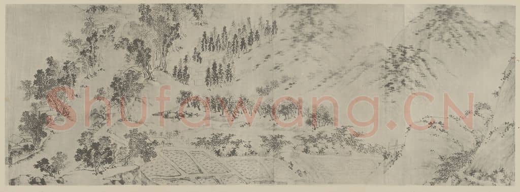 明 沈周《张公洞图卷(二)》国画作品