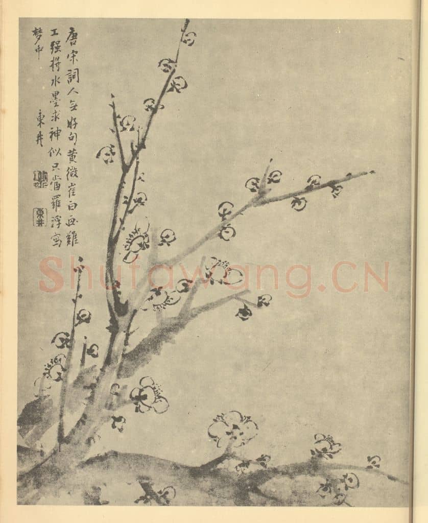 清 项奎《梅花》国画作品