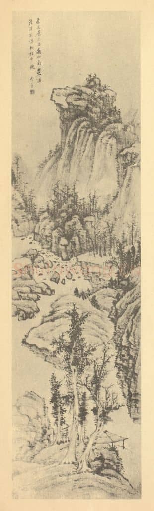 清 顾澐《山水轴（八）》国画作品