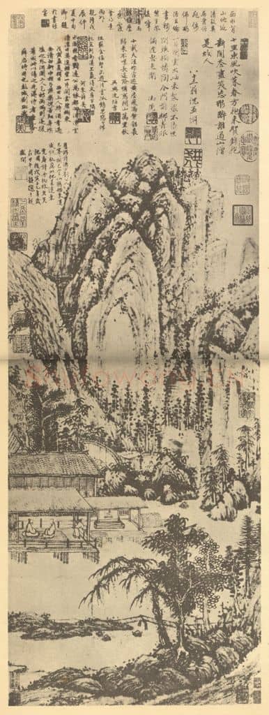 明 刘珏《山水轴(二)》国画作品