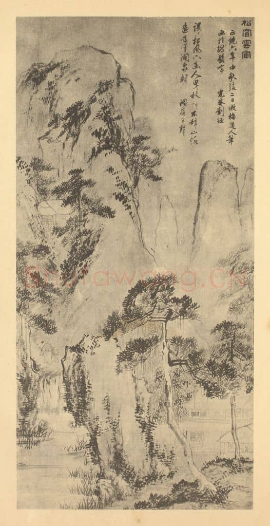 明 刘珏《山水轴(一)》国画作品