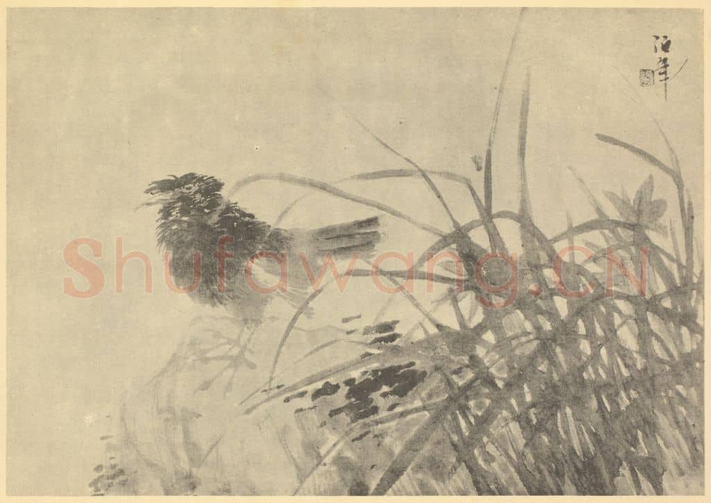 清 任颐《花鸟》国画作品