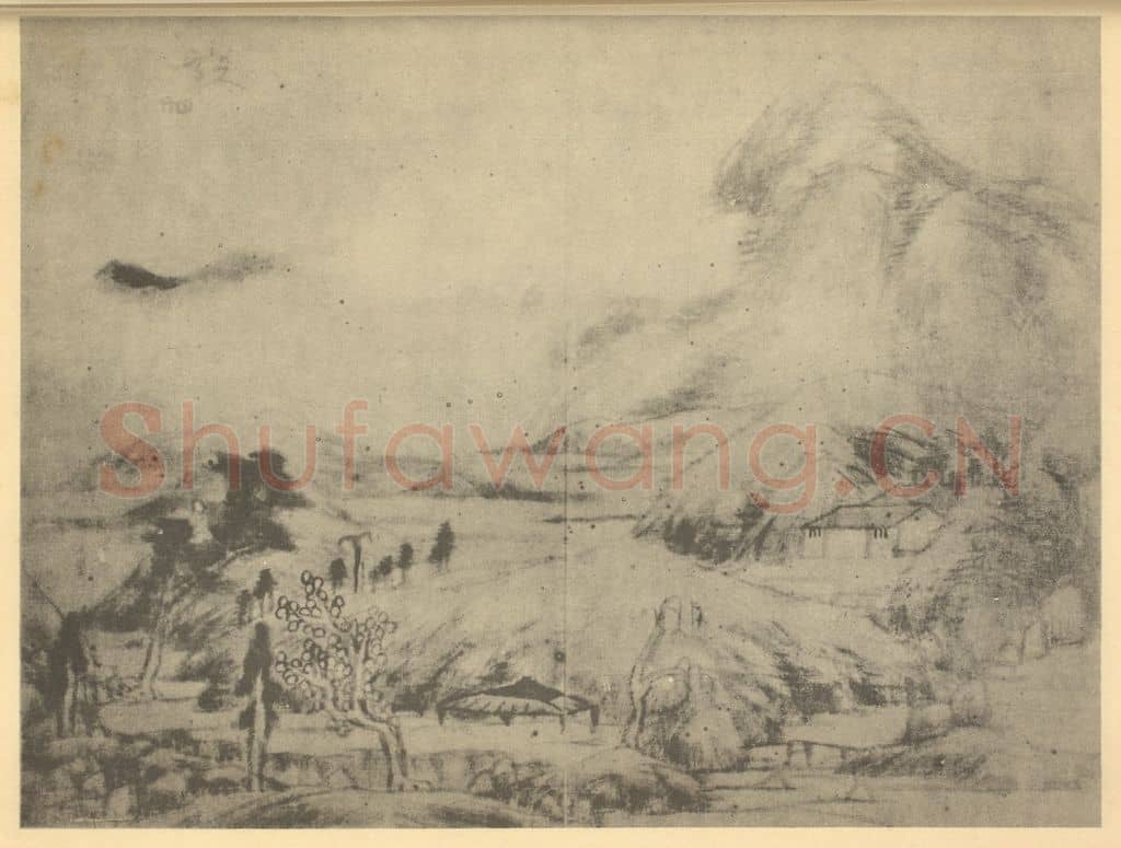 清 朱耷《山水图（二）》国画作品