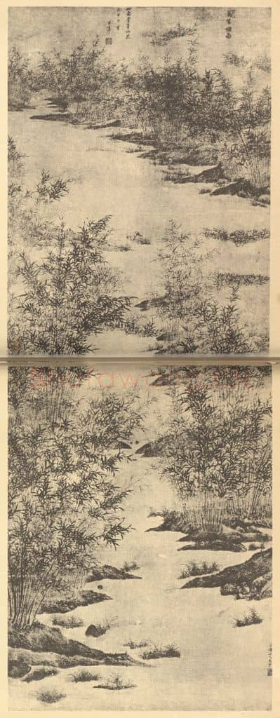 明 文伯仁《山水轴(七)》国画作品
