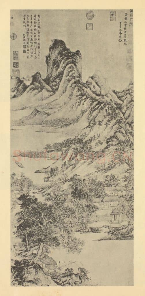 元 王蒙《山水轴（十一）》国画作品