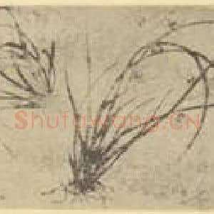 清代 释道济国画作品《兰竹石》摘自 南画大成 卷一