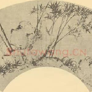 清代 恽寿平国画作品《兰竹石》摘自 南画大成 卷一
