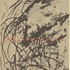 清代 李方膺国画作品《兰石》摘自 南画大成 卷一