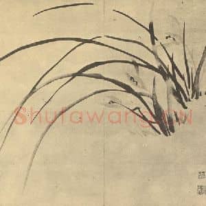 清代 张燕昌国画作品《兰》摘自 南画大成 卷一