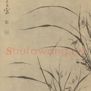 清代 张燕昌国画作品《兰芝》摘自 南画大成 卷一