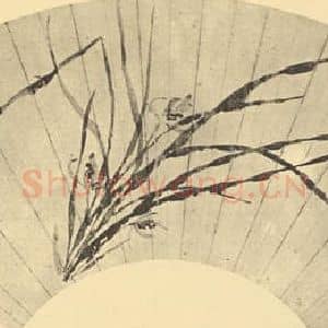 明代 周天球国画作品《兰》摘自 南画大成 卷一