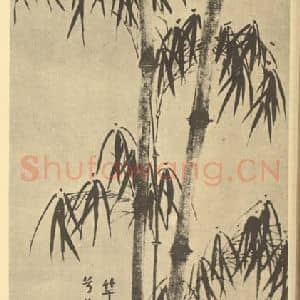 明代 朱鹭国画作品《竹》摘自 南画大成 卷一