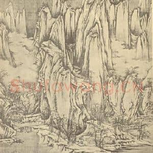 清代 黄鼎国画作品《山水轴(七)》摘自 南画大成 卷十