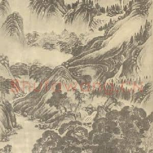 清代 高其佩国画作品《山水轴(三)》摘自 南画大成 卷十