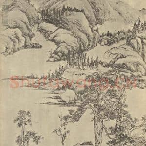 清代 永瑢国画作品《山水轴(五)》摘自 南画大成 卷十