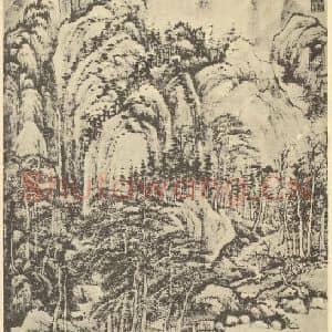 清代 张宗苍国画作品《山水轴(一)》摘自 南画大成 卷十