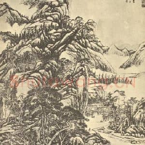 清代 张宗苍国画作品《山水轴(二)》摘自 南画大成 卷十