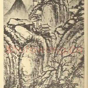 清代 张宗苍国画作品《山水轴(三)》摘自 南画大成 卷十