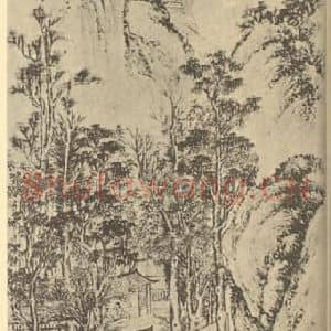 清代 董邦达国画作品《山水轴(三)》摘自 南画大成 卷十
