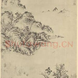 清代 董邦达国画作品《山水轴(五)》摘自 南画大成 卷十