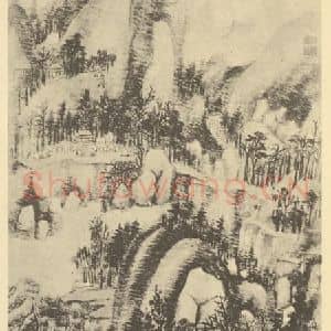 清代 董邦达国画作品《山水轴(七)》摘自 南画大成 卷十
