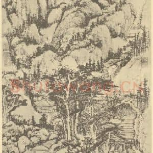 清代 董邦达国画作品《山水轴(十)》摘自 南画大成 卷十