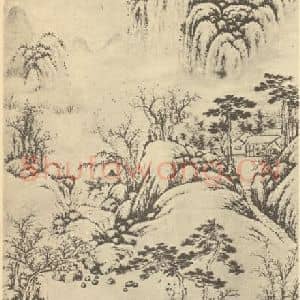 清代 钱维城国画作品《山水轴(二)》摘自 南画大成 卷十