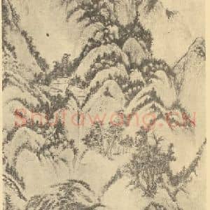 清代 王时敏国画作品《山水轴(四)》摘自 南画大成 卷十