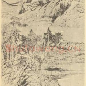 清代 王学浩国画作品《山水轴(二)》摘自 南画大成 卷十
