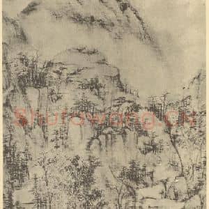 清代 刘彦冲国画作品《山水轴》摘自 南画大成 卷十