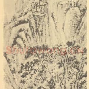 清代 顾沄国画作品《山水轴(十)》摘自 南画大成 卷十