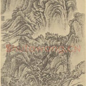 清代 王时敏国画作品《山水轴(七)》摘自 南画大成 卷十