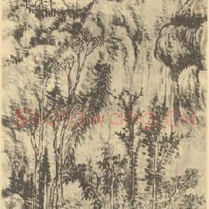 清代 顾潞国画作品《山水轴》摘自 南画大成 卷十