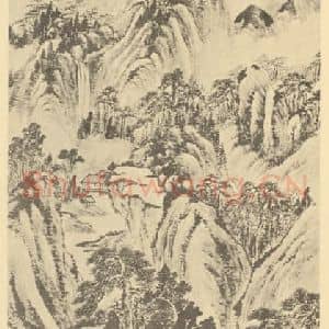 清代 何维朴国画作品《山水轴(一)》摘自 南画大成 卷十