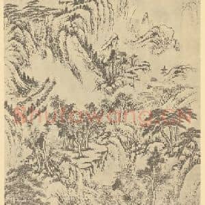 清代 何维朴国画作品《山水轴(二)》摘自 南画大成 卷十