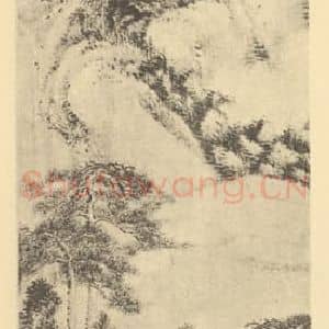 清代 顾麟士国画作品《山水轴(四)》摘自 南画大成 卷十