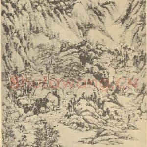 清代 王原祁国画作品《山水轴(四)》摘自 南画大成 卷十