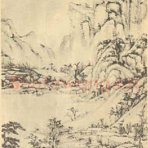 清代 王原祁国画作品《山水轴(六)》摘自 南画大成 卷十
